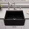 Alfi Brand Black Matte Smooth Apron 24" x 18" Single Bowl Fireclay Farm Sink ABF2418-BM - alternate 8
